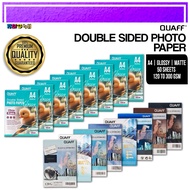 A4 Size Quaff Double Sided Matte or Glossy Inkjet Paper 50sheets (120gsm - 300gsm)