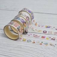 MINI KAWAII STICKER ROLL stiker mirip momo senmu washi tape solasi