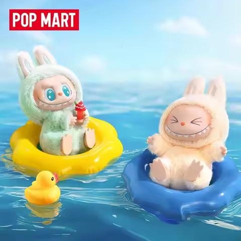 In Stock Authentic POPMART LABUBU Sitting Party Rubber Coating Plush Blind Box A Cute and Interestin