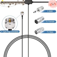 PONGUX Radio Antenna, 75Ohm Universal FM Dipole Aerial, Portable Stereo Plug Play Aerial Connector R
