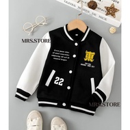 Varsity Baseball Jacket for Boys and Girls Ages 2 3 4 5 6 7 8 9 10 11 12 Years Full Premium DTF Scre