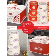 bekas plastik transparent buffet tray set Kotak kek hari jadi bulat persegi 12/14/16/18 inci Barbie 