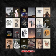 NEW [24PCS] Motivational Words Poster - A5 Size - Direct Stick - 3 Selected Themes - WORDS 1