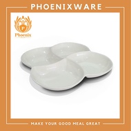 4-Hole Ceramic Plate 8 Inches 02151080