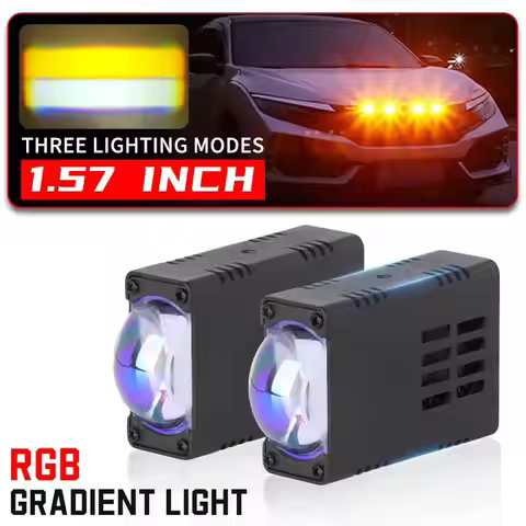 1PC 2PCS lights universal LED Super Slim Yellow&White 5500K 300W Auxiliary for Motorcycle Headlight 