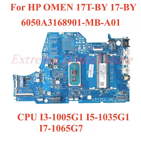 6050A3168901-MB-A01 For HP OMEN 17T-BY 17-BY Laptop motherboard with CPU I3-1005G1 I5-1035G1 I7-1065