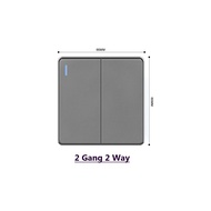 LSG Type 86 Grey panel wall switch 1 / 2 / 3 / 4 gang 1 / 2 way household wall switch PC retardant p
