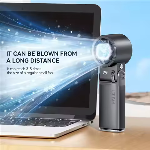 Mini 6000mAh Semiconductor Refrigeration Mini Handheld Fan Turbine High-speed Violent Electric Fan F