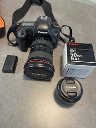 Canon EOS 6D 相機+50mm f/1.8 II 鏡頭+16-35mm f/2.8 II USM