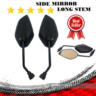 EURO Daan Hari 125-150 / Motorcycle Clear Side Mirror Color Black  Yamakoto Long Steam Accessories /