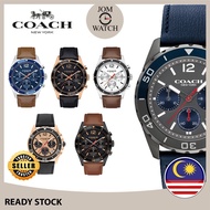 100% Original Coach Men Watch Leather Strap Chronograph Quartz 14602070 /14602057 /14602038 100% Aut