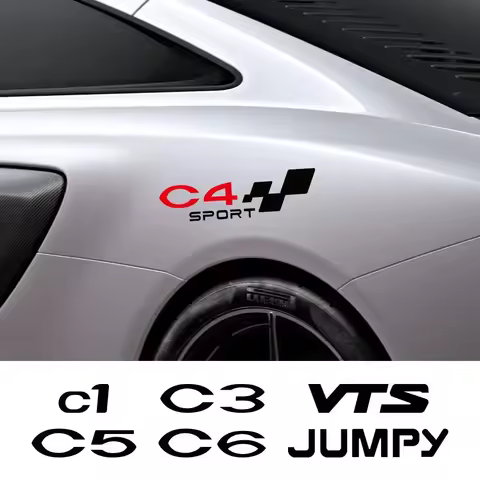 2PC Car Door Side Sticker Decoration Decal For Citroen C1 C2 C3 C4 C4L C5 C6 C8 C-ELYSEE VTS Xsara C