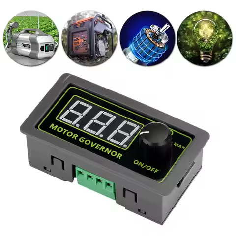 DC7V-35V 200W 7A Digital Display Pwm Brush Motor Stepless Governor Duty Cycle Adjustable with 433Mhz