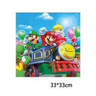 Fun Super Mario Birthday Party Tableware Decorations Paper Plates Tablecloth Set For Children's Parties