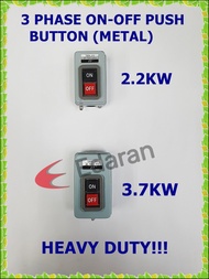 JY TBSN-315 (HEAVY DUTY) 3P ON-OFF PUSH BUTTON (METAL) -SIMILAR BS-230B - (2.2KW OR 3.7KW)