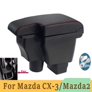 Retrofit For Mazda 2 skyactiv version cx3 CX-3 Car Armrest Storage box car accessories Charging USB