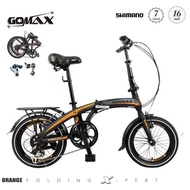 🔥LIMITED STOCK🔥16" 16INCH Folding Bike / Basikal Lipat - GOMAX 16 INCH FOLDING( 7 Speed )