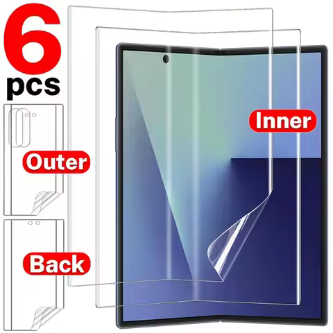 6in1 Flexible Hydrogel Film for Samsung Galaxy Z Fold 7 HD Clear Front Back Full Cover Screen Protec