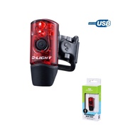 D-Light USB Rechargeable 3 Red Leds Bicycle Light - 9223