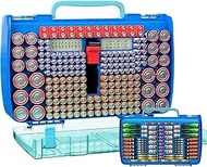 ALCYON Large Capacity 269 Battery Organizer Storage Case with Tester, Double-Side Battery Holder for