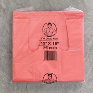 12" x 16" Cap Orang Kuat Plastic Bag (100pcs± ) Singlet Plastic Bag