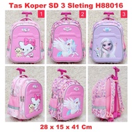 Elementary School 3-Zipper Suitcase Bag H88016 HELLO KITTY UNICORN CAPTAIN Code 1383