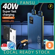 【SG】40W Powerbank Super Fast Charge Powerbank Large Capacity Power bank 30000mAh Portable Fast Charg