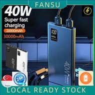 【SG】40W Powerbank Super Fast Charge Powerbank Large Capacity Power bank 30000mAh Portable Fast Charging Powerbank