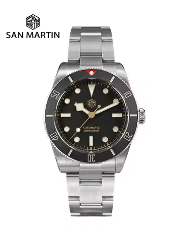 San Martin New 37mm BB54 Vintage Diver Automatic Mechanical Classic Men Watch Sapphire BGW-X1Luminou