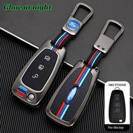 Ford hợp kim Key trường hợp Ford Focus Ranger T6 Key Bìa Ford gấp Keychain Ford Glow Key vỏ