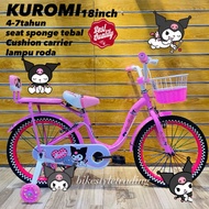 SIAP PASANG BASIKAL BUDAK 18inch/Basikal budak4-7tahun/Basikal Kuromi/Kids bicycle/Basikal kanak-kan