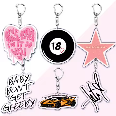 Popular Singer Keychains for Women Accessories Greedy T8 Think Later 2 Hands So Close To What Song K