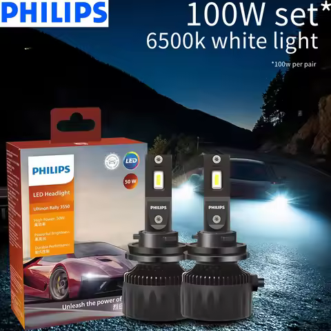 Philips Ultinon Rally 100W 3550 H7 Led Headlights High Power H4 H8 H9 H11 9005 HB3 9006 HB4 9012 HIR