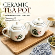 Ceramic Tea pot Porcelain Jug Tableware Dinnerware / Teko bunga kangkung