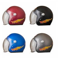 100% Original LTD Bubble Helmet Visor Retro Klasik Sport Indon New Style corak Buble kaca bobo Helm 