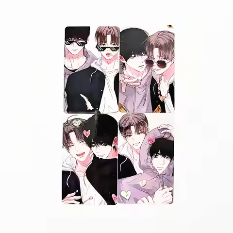 4PCS Korean BL Manhwa Unsleep Photocards Set - Cartoon Characters Lomo Cards Fans Collection Cards G
