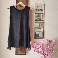 Mini Dress Tank Top from Dixie Decorated With Ruffles At The Bottom D 144