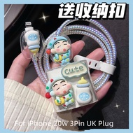 Crayon Shin-Chan 20w Charger Protector Cable & Charger Head Protector Compatible with iPhone 20w 3 P