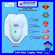 Volk - Squat Toilet Closet Squat WC VE09 VE 09 Sky Blue biru Grade A Toto CE7 Official Warranty Toil
