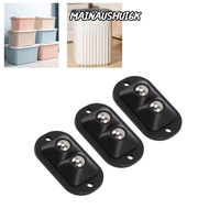 MAINAUSHUI6K 12pcs Caster Wheels, 2.8x5cm Adhesive Sticky Pulley, Quietly White Black Double Bead Un