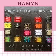 Custom lacetags shoe accessories decorated with AF1 JD NK, stainless material - HAMYN