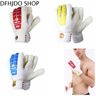 DFHJDO 1 Pair กันลื่น ถุงมือผู้รักษาประตูโกล ลาเท็กซ์ ป้องกันนิ้วมือ ถุงมือเด็ก goalie ถุงมือผู้รักษ