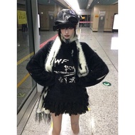 y2k y2k Sweater y2k Clothes y2k Suit Asian Culture y2k Women's Clothing Hong Kong Style Punk Letter 