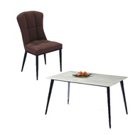 [特價]ASSARI-波瑞吉石面免組裝餐桌椅組(1桌4椅)