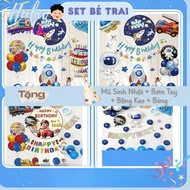 [GIVE NUMBER BALLOONS]Boy's Birthday Decoration Set, Boy's Birthday Balloon Set, Boy's Birthday Deco