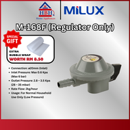 Milux Gas Regulator | M168F | M168HPH | M168CS | M188CS | 1.3 Meter | 1.5 Meter | Sirim Certified | 