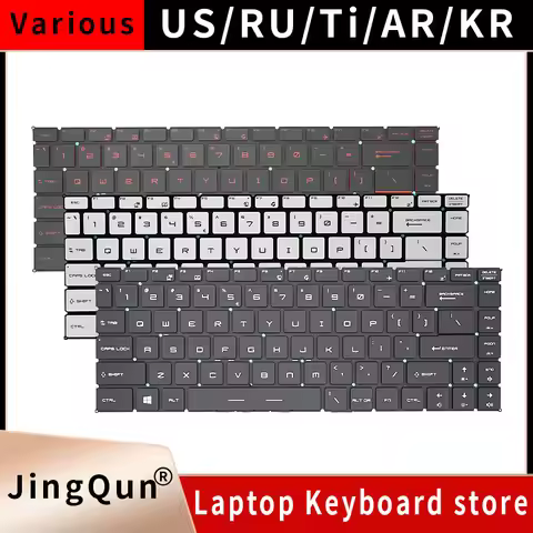 US Russian Laptop Keyboard For MSI GF63/8RD/8RC GS65/8RE/8RF GS65VR P65 PS63 PS42 MS-26R1 16Q1 16Q2 