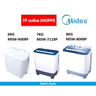 Midea semi auto washing machine(6kg/7kg/8kg)