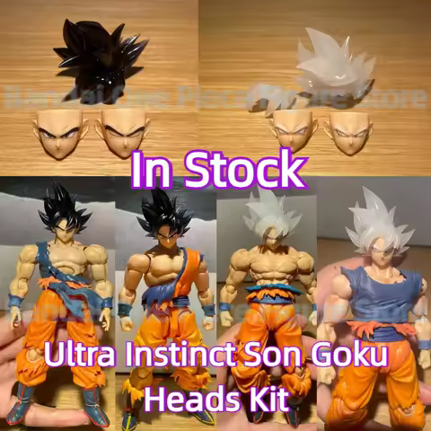 In Stock Jesse Dragon Ball SHF Super Saiyan SSJ Ultra Instinct Son Goku Heads Accessories Anime Acti