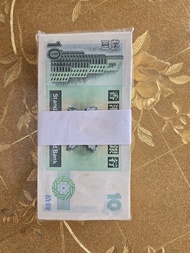 香港渣打銀行10元紙幣，十蚊紙，100張，順號碼